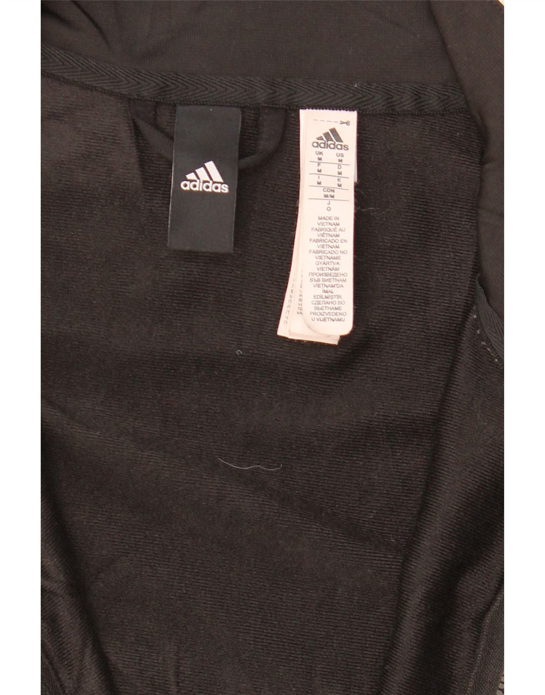ADIDAS Mens Tracksuit Top Jacket Médio Preto Poliéster