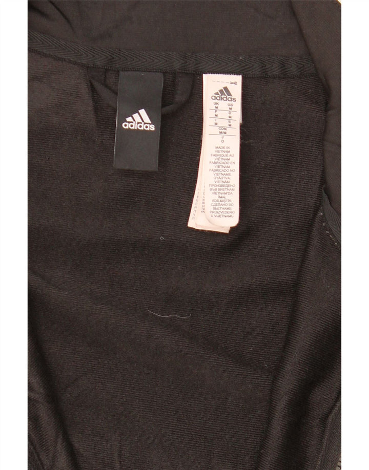 ADIDAS Mens Tracksuit Top Jacket Médio Preto Poliéster