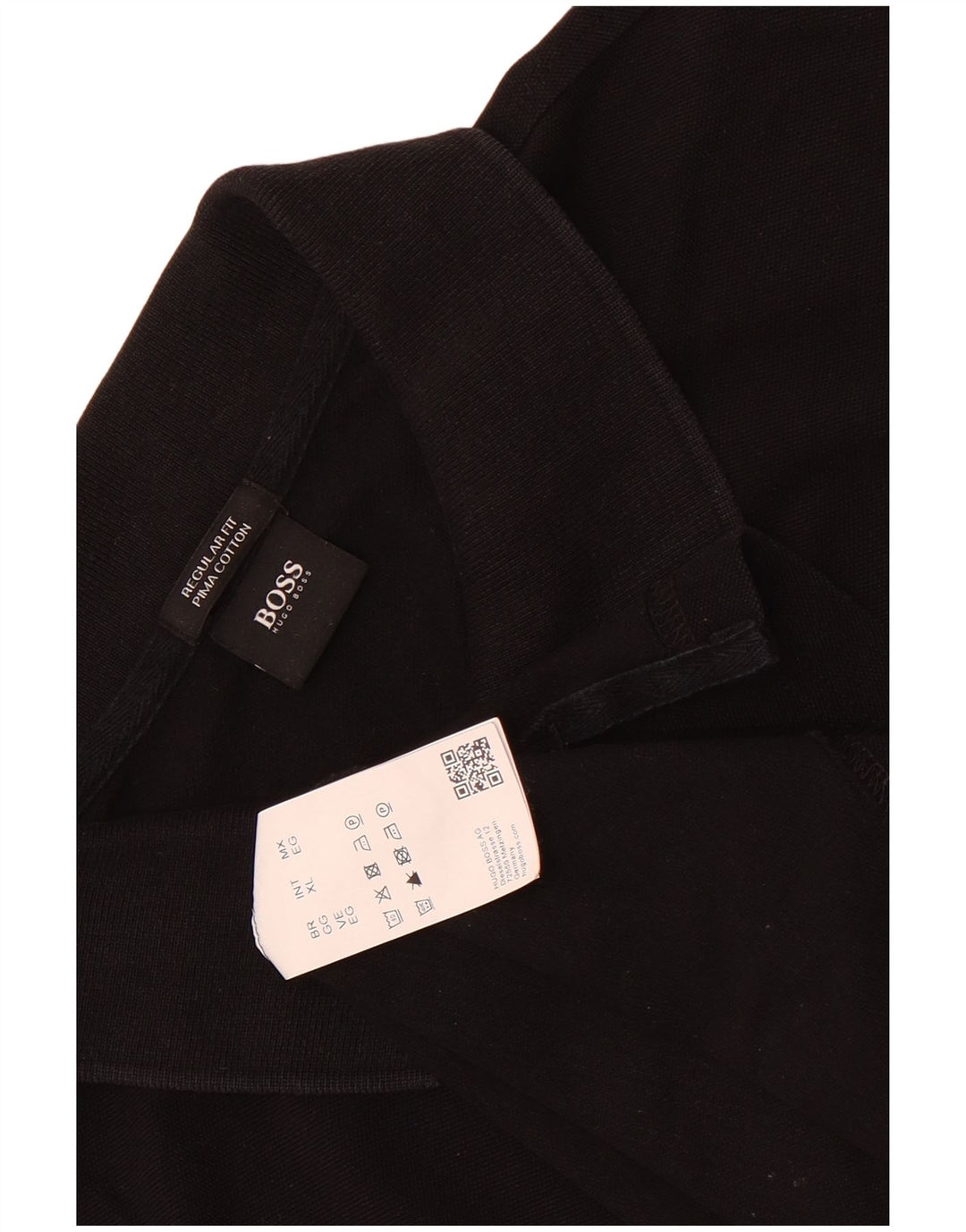 Camisa polo masculina Hugo Boss Regular Fit XL algodão preto