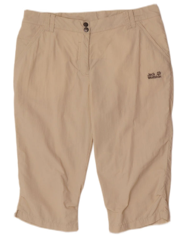 Shorts Chino feminino Jack Wolfskin Reino Unido 12 médio W32 bege poliamida