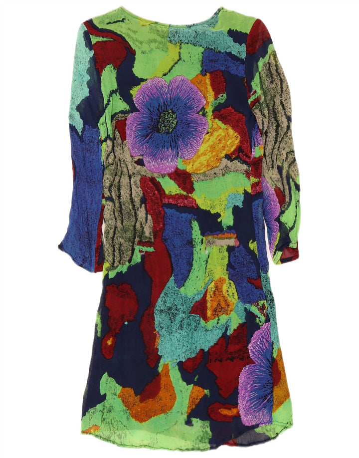 Vestido feminino Desigual com padrão abstrato linha A EU 38 médio multicolorido