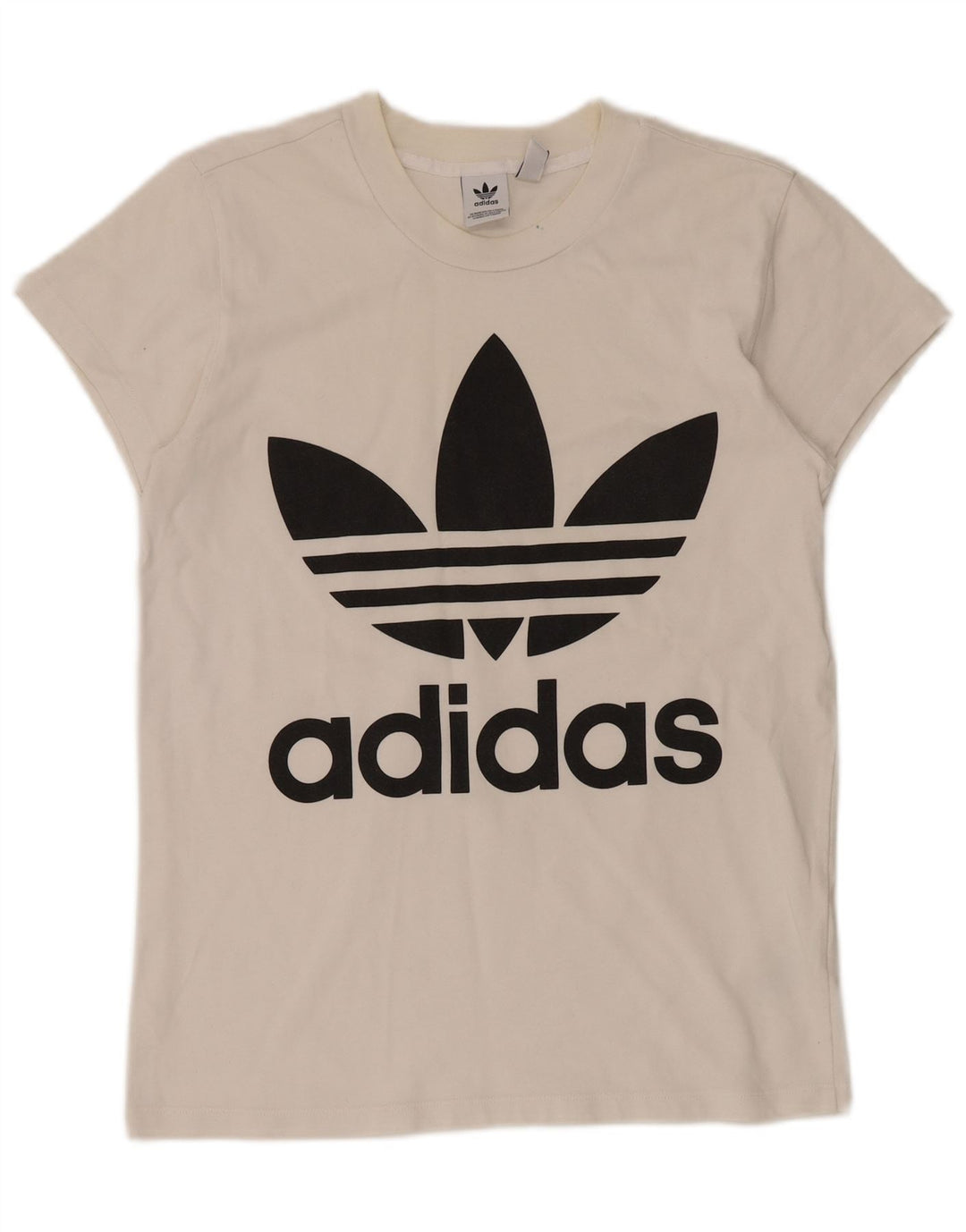 Camiseta Adidas Feminina Oversized Graphic Top UK 2 2XS Algodão Branco