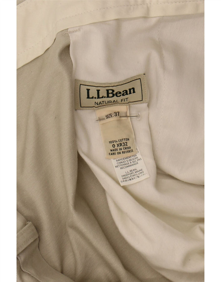 L.L.BEAN Mens Natural Fit Chino Shorts W37 Large  Beige Cotton Vintage L.L.Bean and Second-Hand L.L.Bean from Messina Hembry 