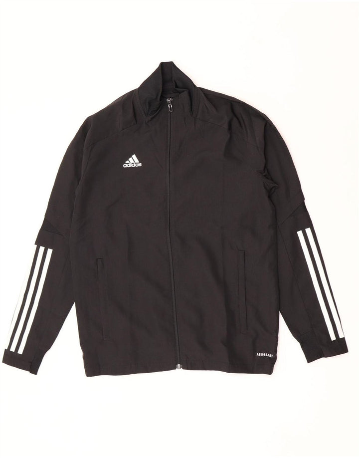 Casaco de treino Adidas Boys Aeroready Top 11-12 anos preto poliéster