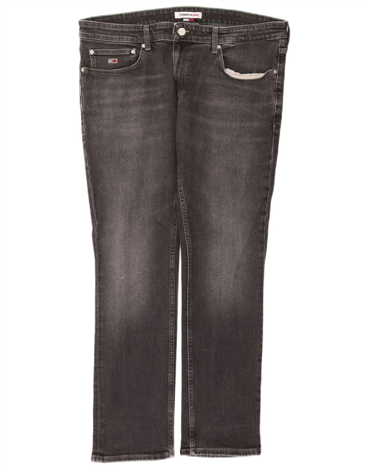 Tommy Hilfiger Masculino Slim Jeans W38 L32 Cinza Algodão
