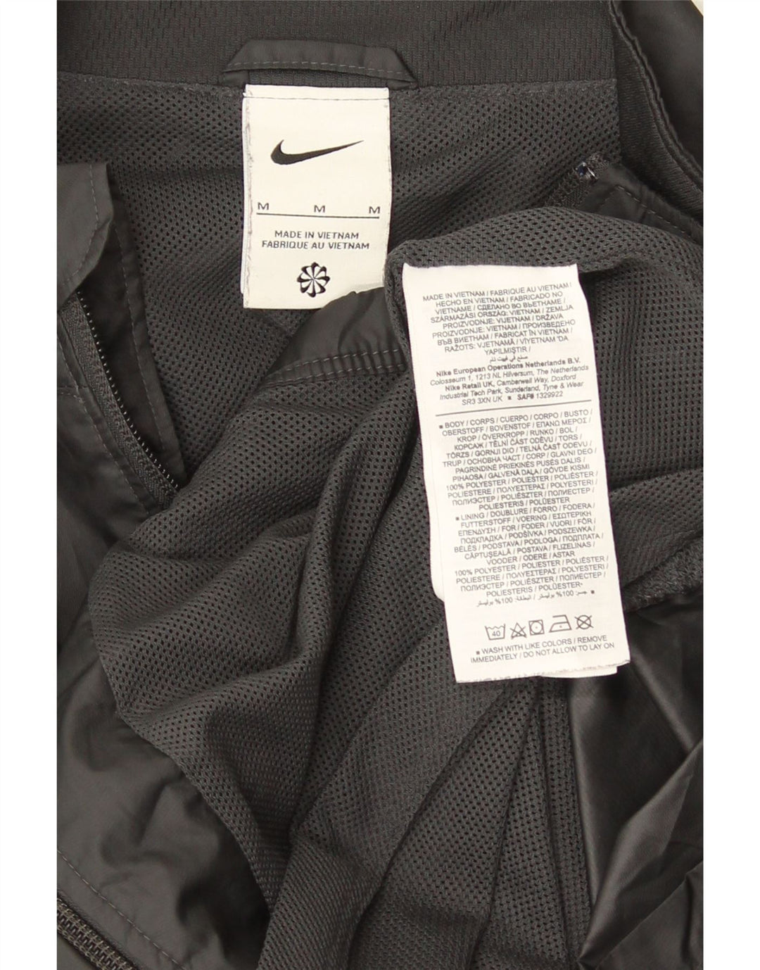 Nike Mens Tracksuit Top Jacket Poliéster Cinza Médio