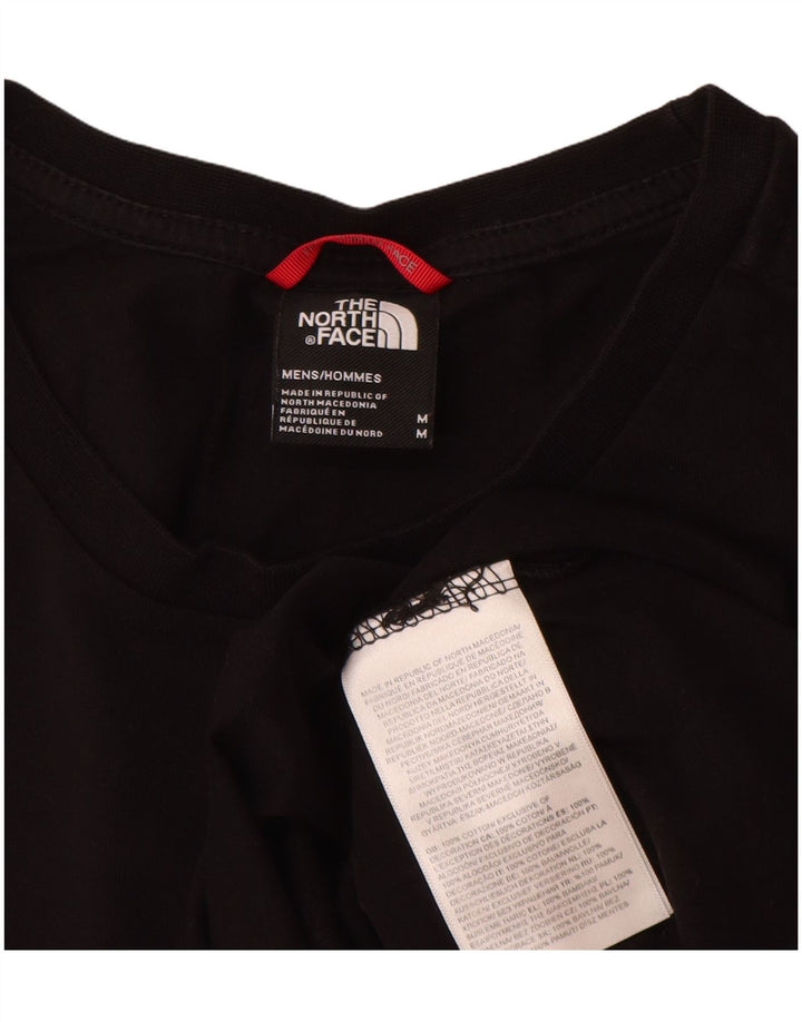 Camiseta gráfica masculina The North Face Top médio algodão preto