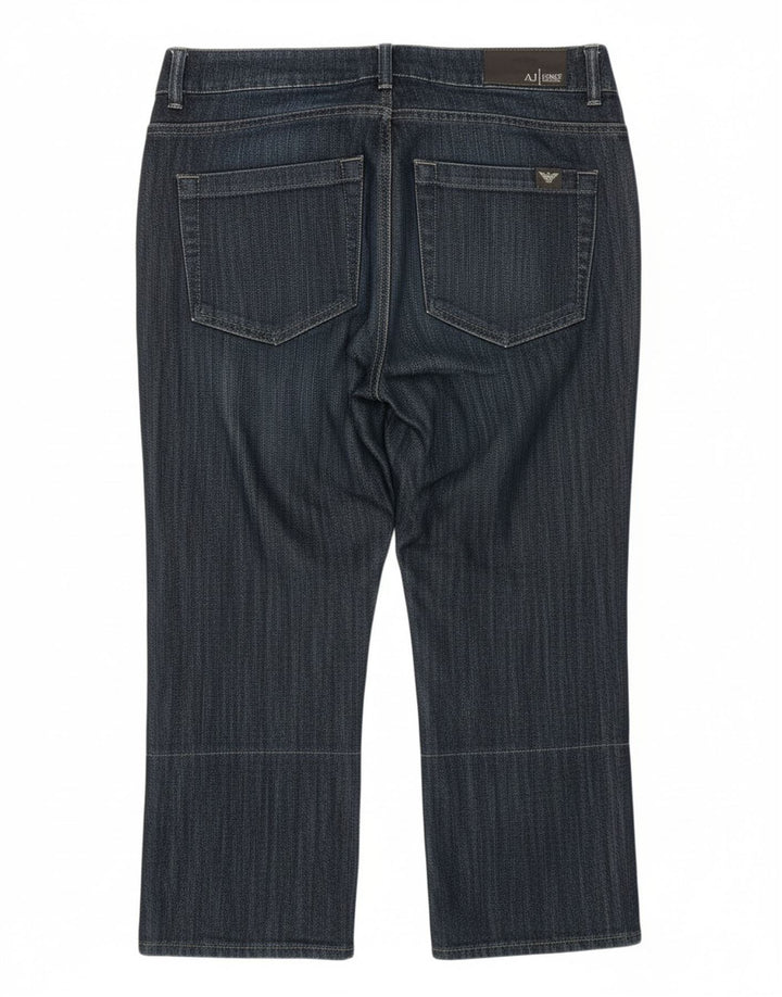 ARMANI Capri Jeans Feminino W30 L22 Azul Algodão