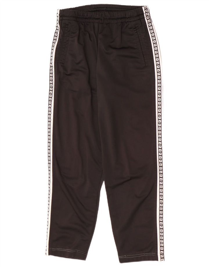 Calças de treino gráfico masculino Diadora UK 36 pequeno poliéster preto