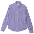 Camisa masculina Lee de algodão listrado azul médio
