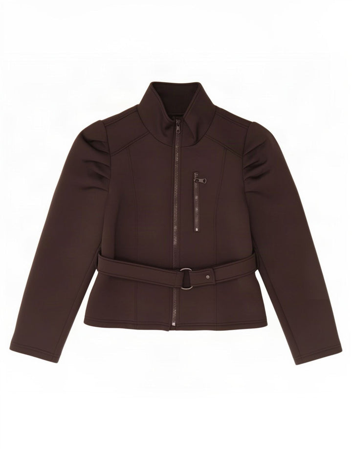 Jaqueta bomber feminina Zara UK 18 XL preto poliéster