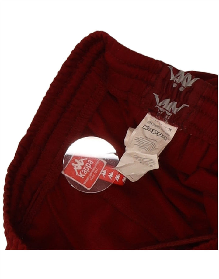 Calça de treino masculina Kappa com estampa gráfica grande em poliéster colorido vermelho