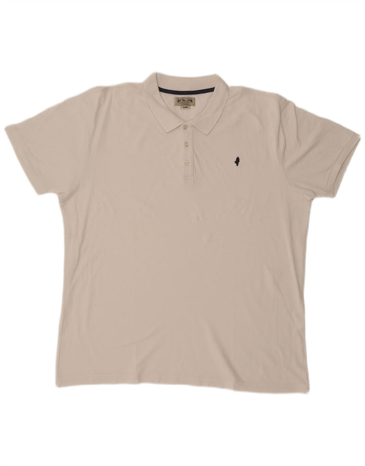Camisa polo masculina Marlboro Classics 4XL branca