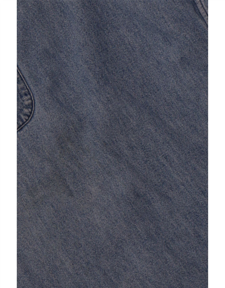 RALPH LAUREN Camisa jeans masculina tamanho grande 2XL algodão azul