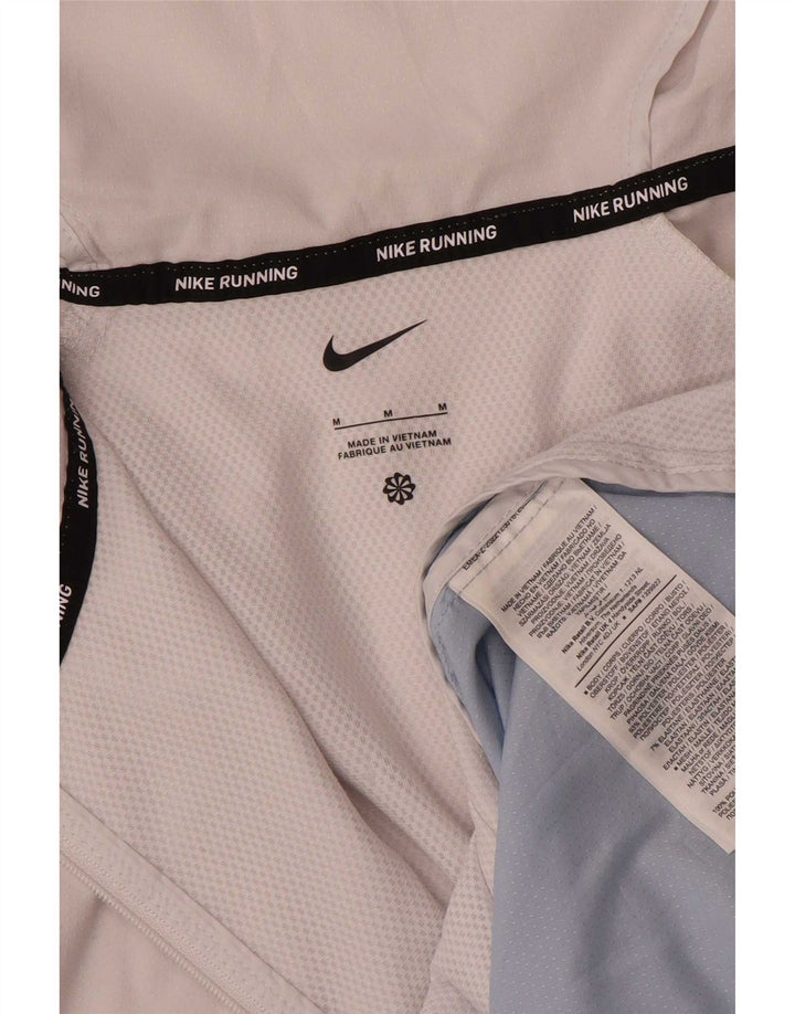 Jaqueta masculina Nike com capuz e moletom em poliéster colorblock azul médio