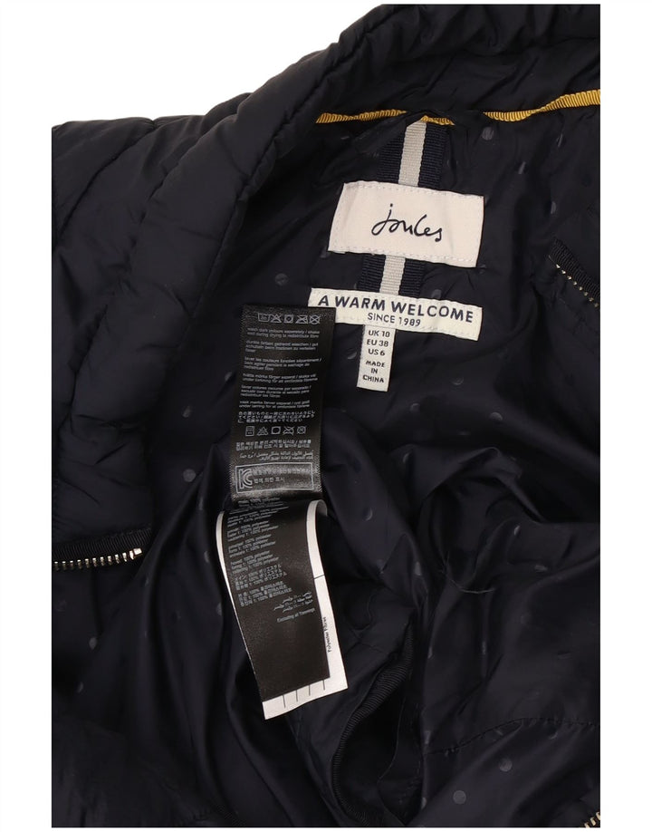 Joules Womens Gilet acolchoado UK 10 pequeno poliéster azul marinho