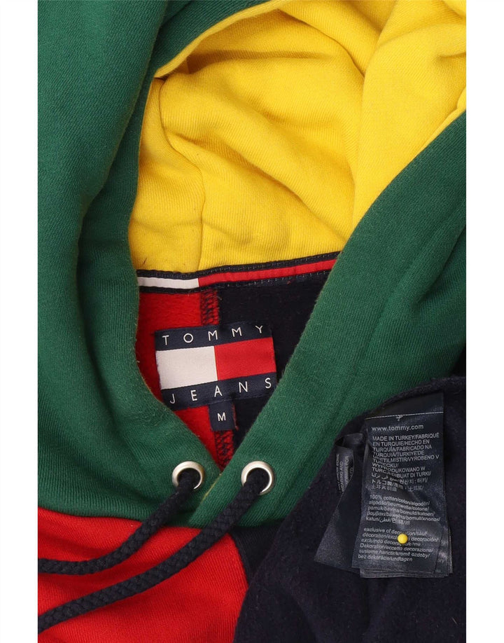 Suéter com capuz gráfico masculino Tommy Hilfiger médio bloco colorido multicolorido