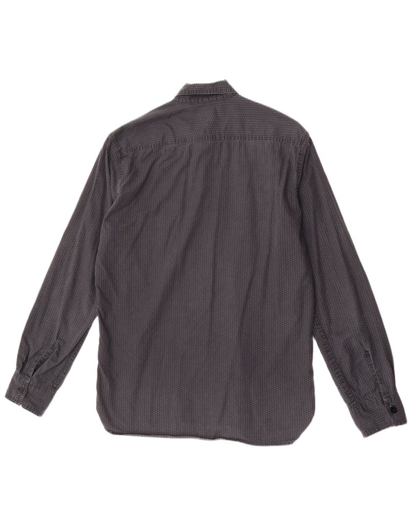 Camisa masculina Levi's de algodão manchado azul marinho médio
