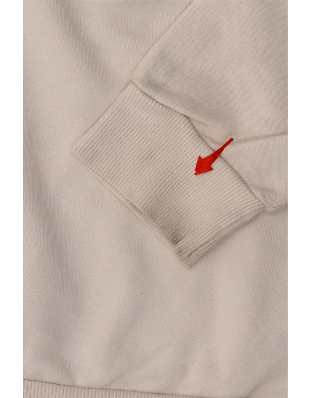 PUMA Mens Graphic Moletom Jumper Pequeno Algodão Branco