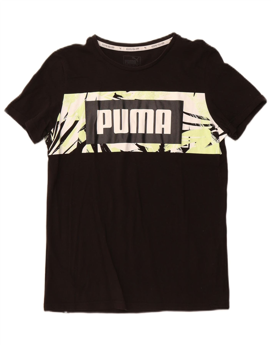 Camiseta PUMA Meninos Graphic 13-14 Anos Algodão Preto