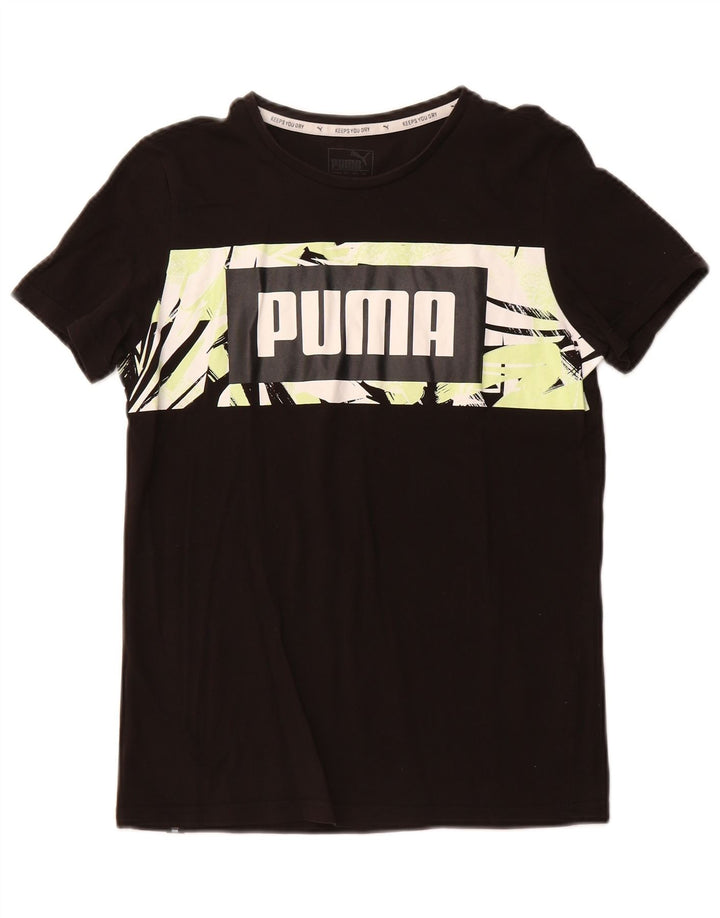 Camiseta PUMA Meninos Graphic 13-14 Anos Algodão Preto