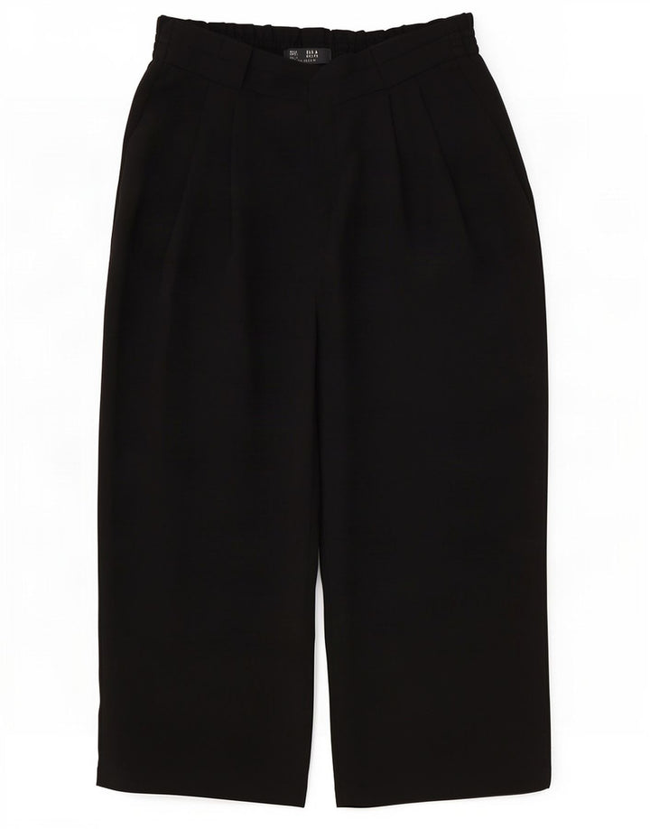 Zara Calça Capri Feminina Pegged Grande W30 L22 Poliéster Preto