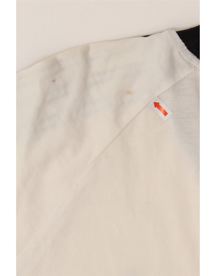 ADIDAS Mens Graphic T-Shirt Top Médio Algodão Branco