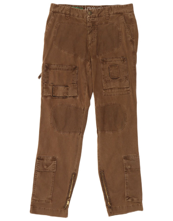 Calça cargo reta masculina vintage IT 50 grande W34 L32 marrom