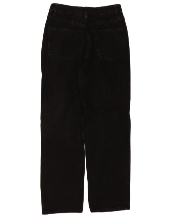 Zara Womens High Rise Loose Jeans EU 36 XS W26 L26 Black