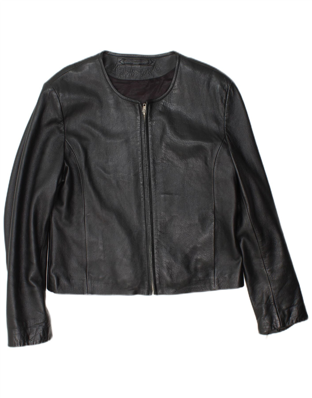 Jaqueta feminina de couro RABERG EU 42 grande couro preto