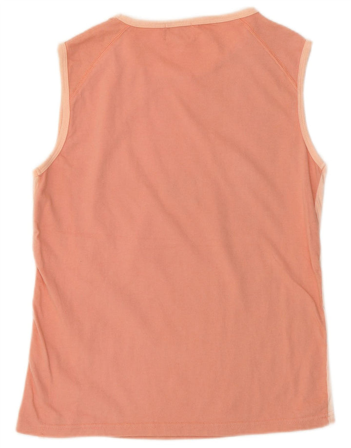 Asics Womens Graphic Vest Top UK 12 Médio Algodão Rosa