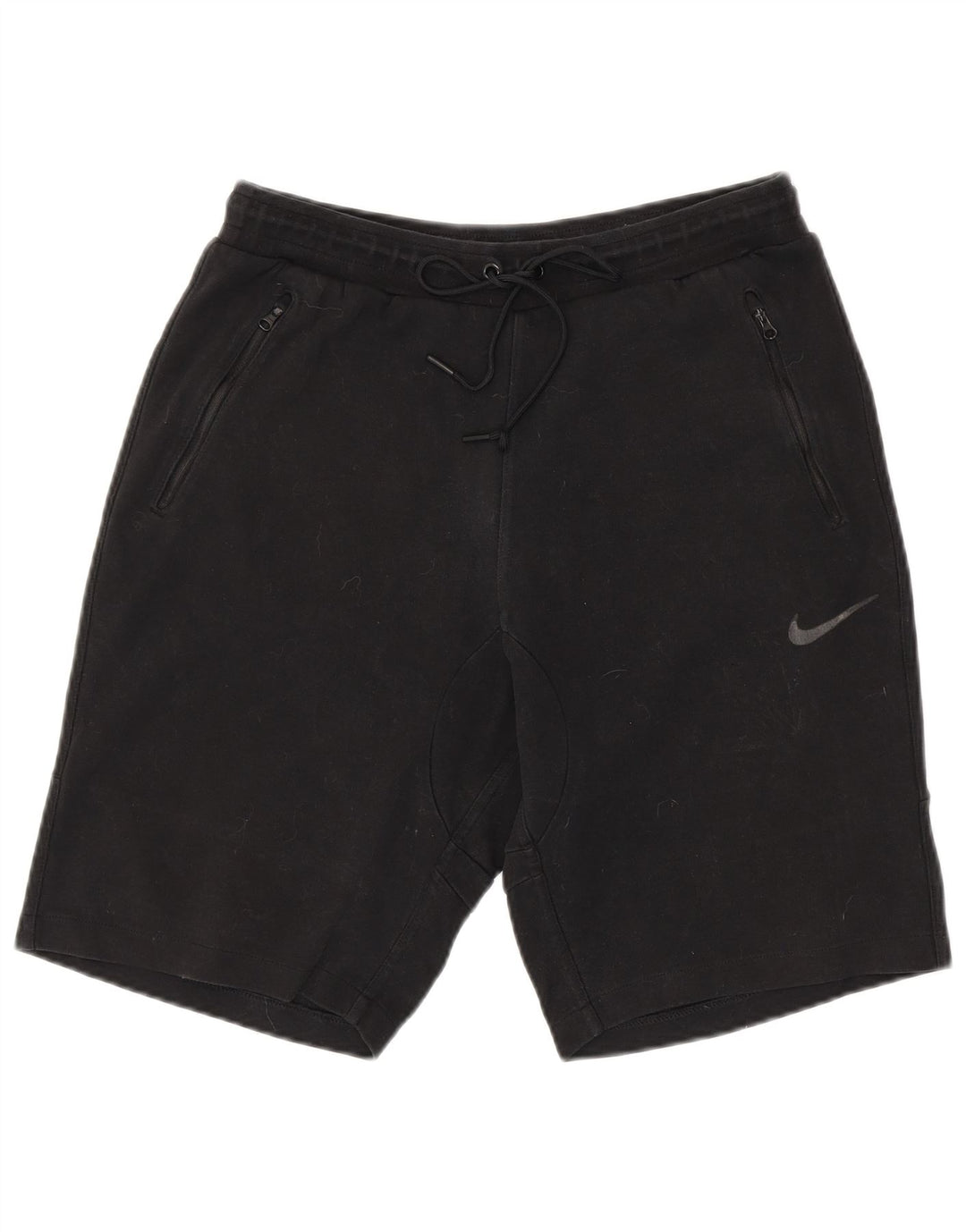 Shorts esportivos masculinos NIKE grandes de algodão preto