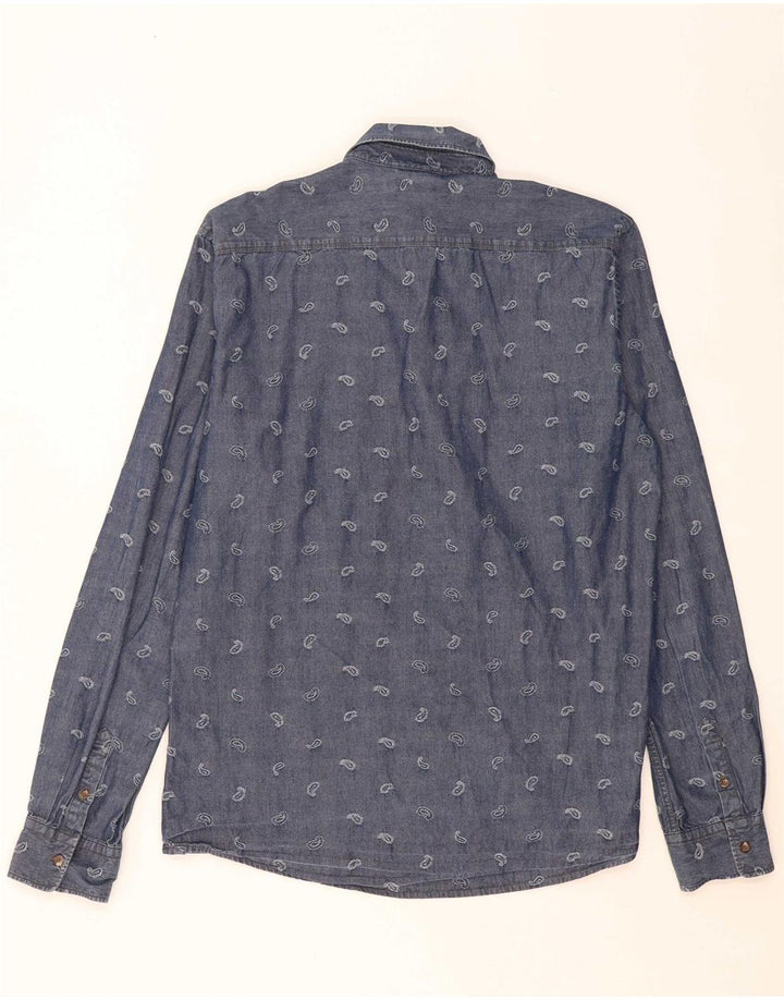 Camisa masculina SUN68 XL azul paisley algodão