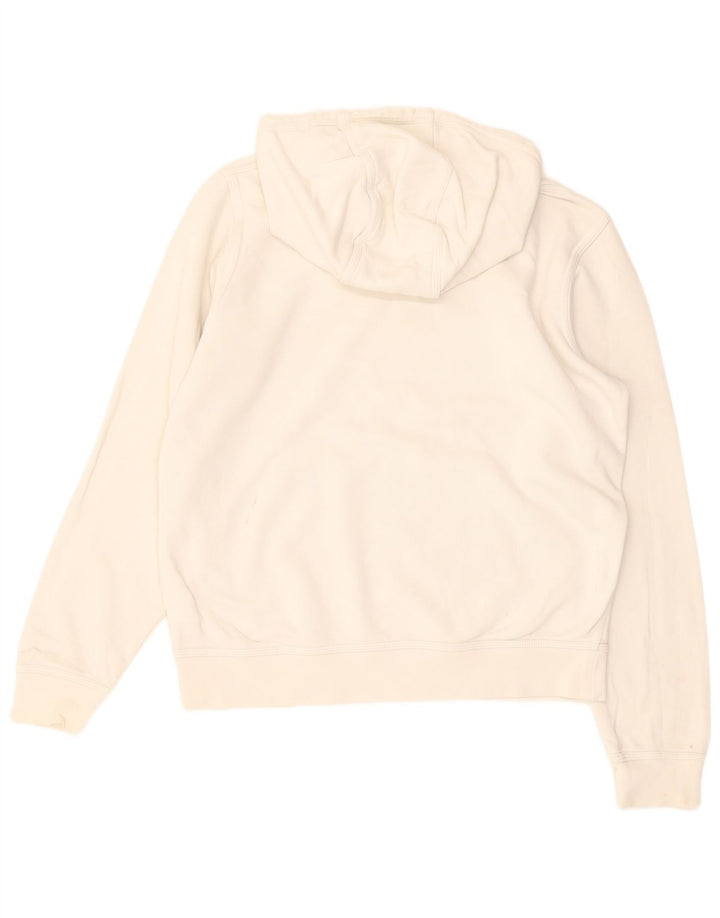 NIKE Mens Hoodie Jumper Médio Off White