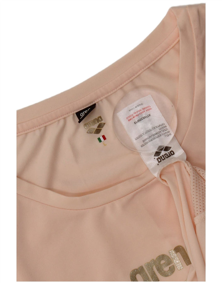 Camiseta feminina Arena UK 14 grande poliéster rosa