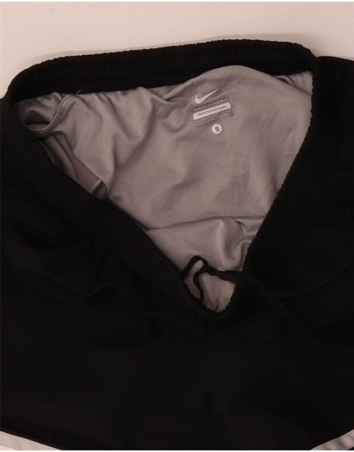 Shorts esportivos femininos Nike UK 8 pequenos poliéster preto