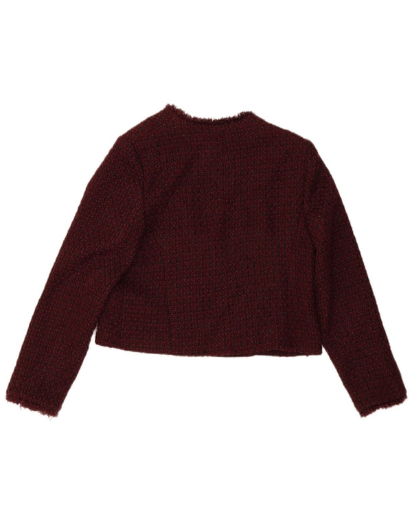 Jaqueta Bolero Feminina Marks & Spencer Straight Fit Reino Unido 10 Pequena Borgonha
