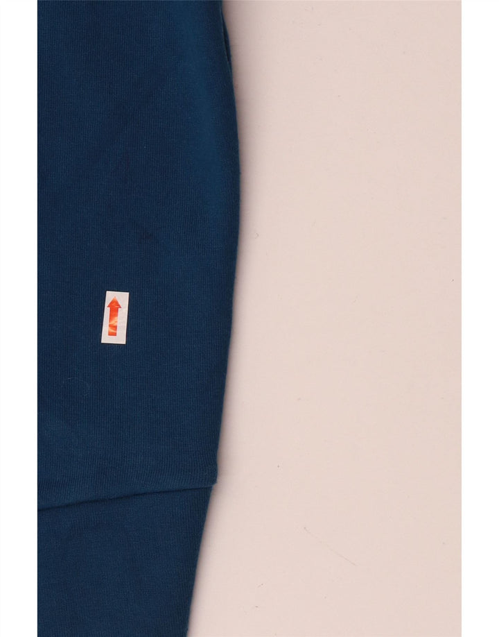 REEBOK feminino oversized gráfico moletom jumper UK 8/10 pequeno azul