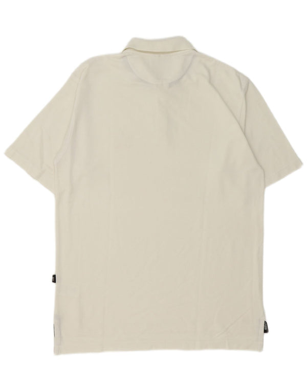 Adidas Mens Polo Shirt UK 38/40 Médio Algodão Branco