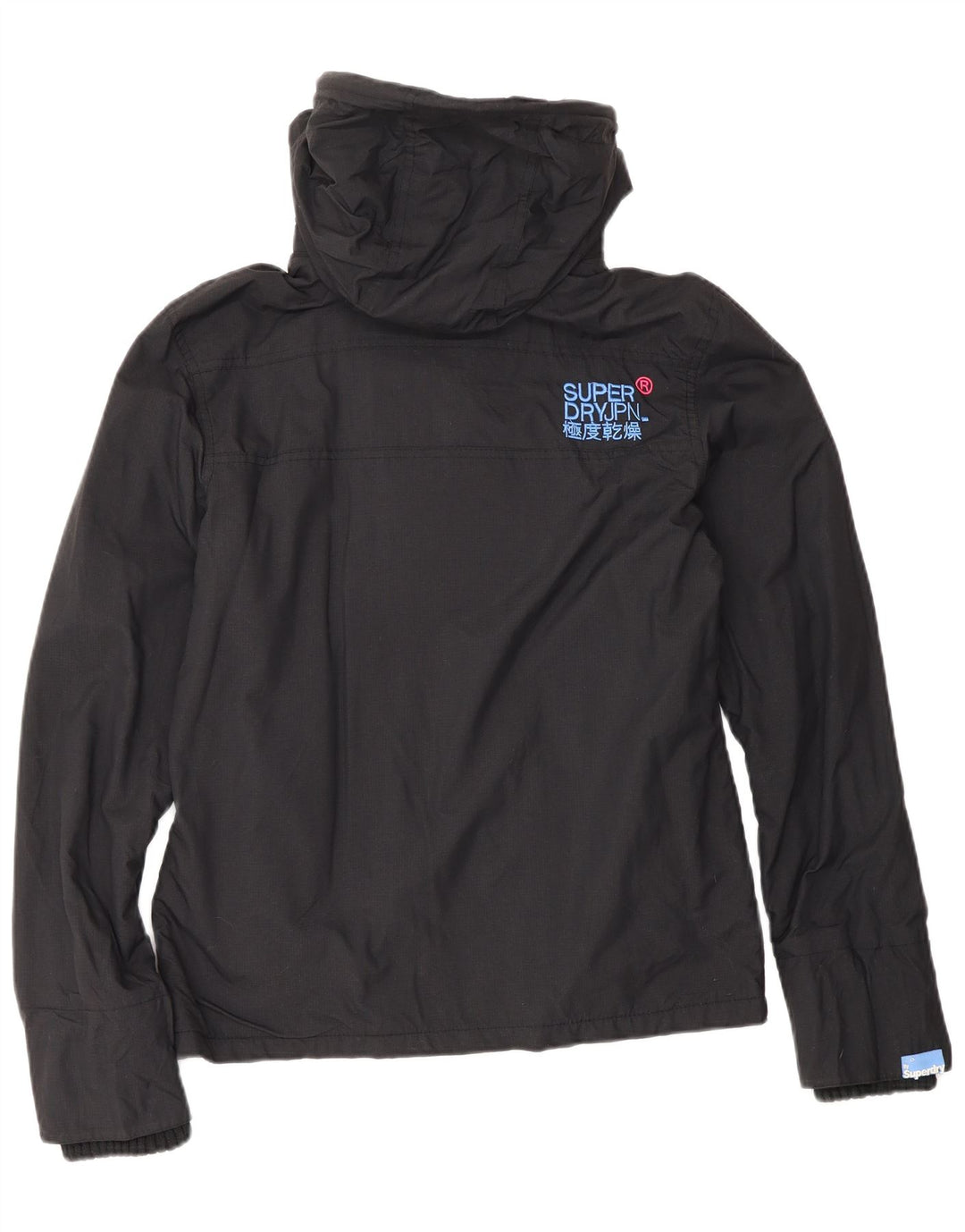Jaqueta corta-vento feminina Superdry Windcheater Graphic UK 10 pequena preta