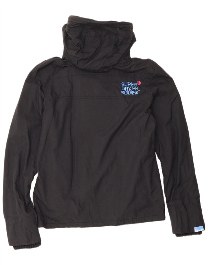 Jaqueta corta-vento feminina Superdry Windcheater Graphic UK 10 pequena preta