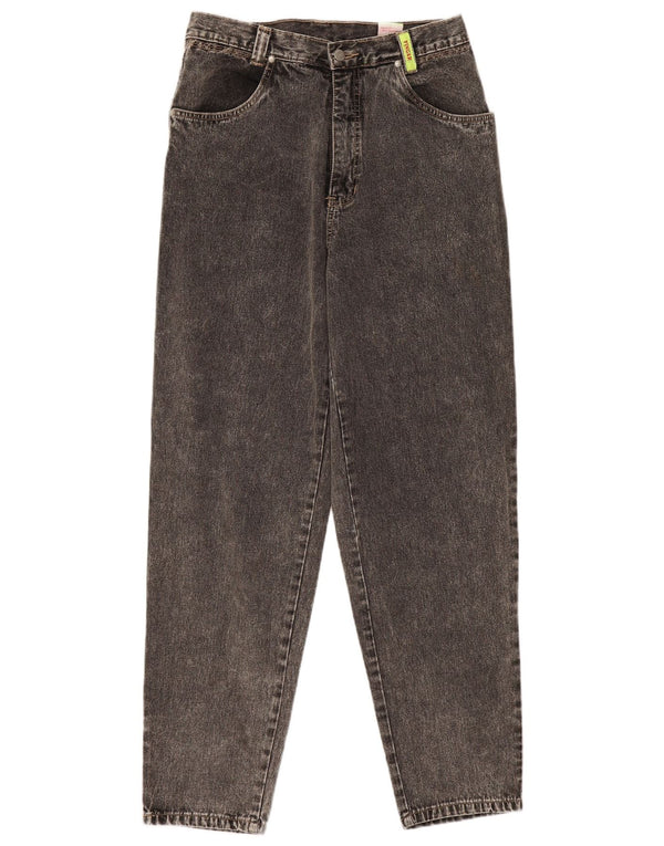 Vingar Calça jeans feminina cintura alta cônica W32 L32 algodão cinza