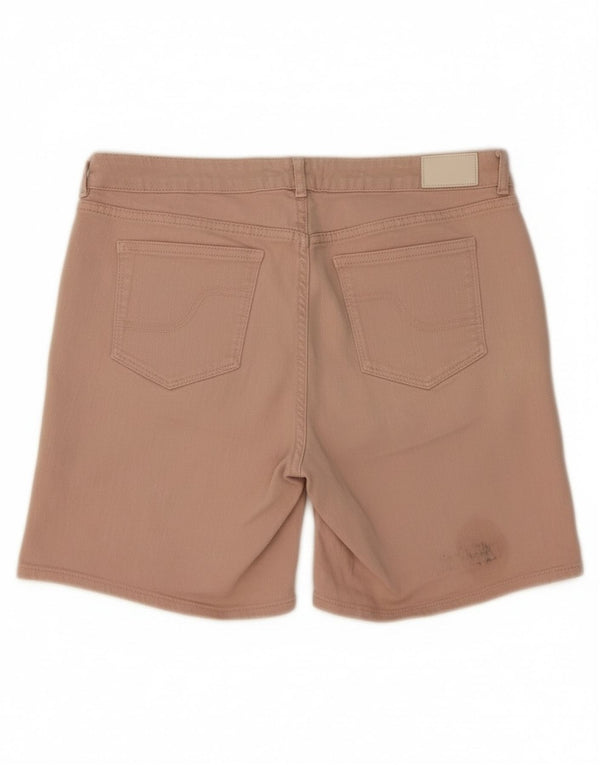 Shorts jeans feminino Fat Face UK 10 pequeno W27 algodão rosa
