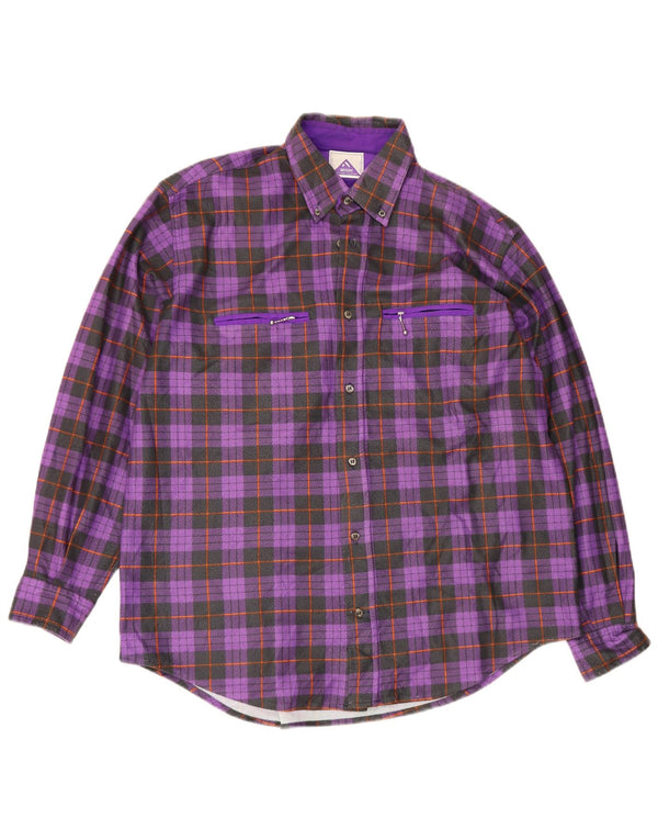 Camisa masculina Aesse grande xadrez roxo