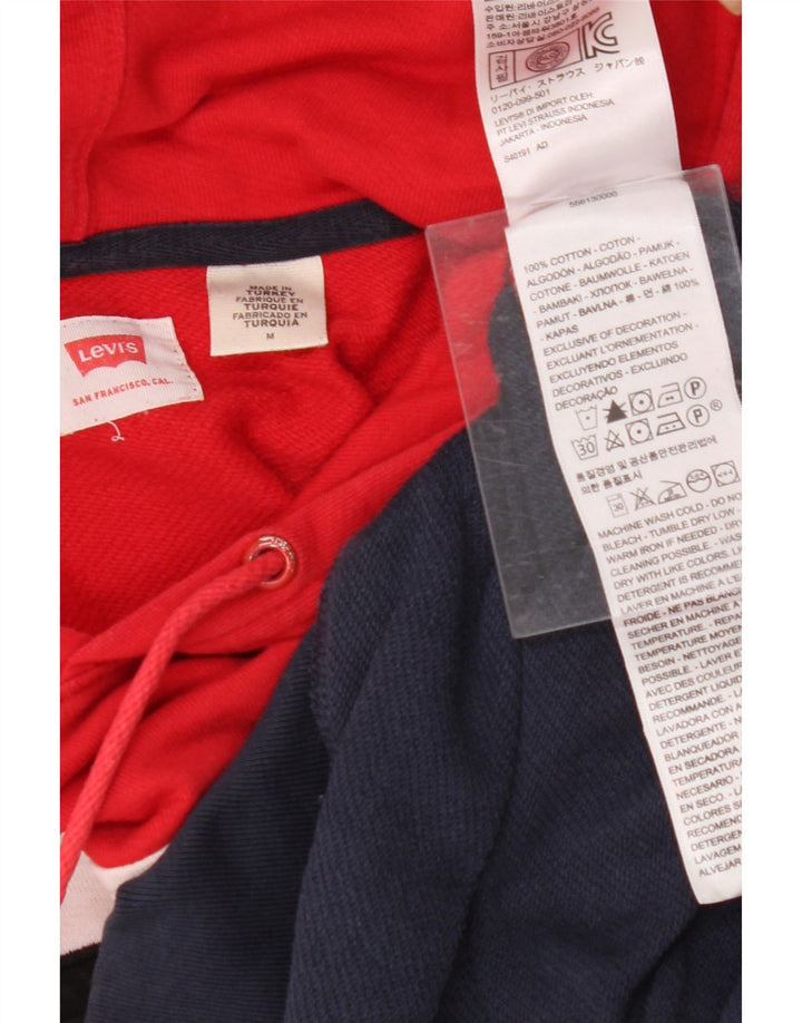 Suéter com capuz gráfico masculino LEVI'S, médio, multicolorido, algodão colorblock