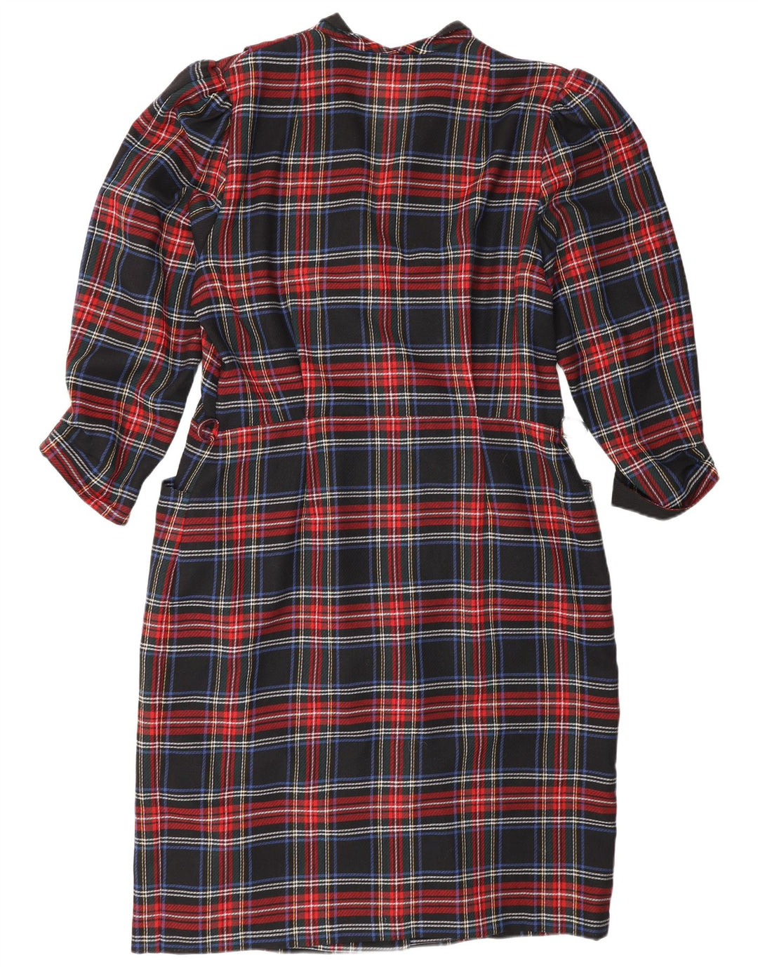 Vestido feminino Adler com bainha UK 16 grande poliéster xadrez multicolorido