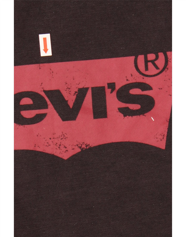 Levi's moletom gráfico masculino jumper médio preto algodão