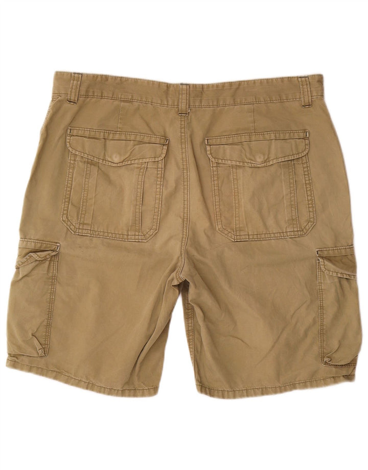 Shorts cargo masculino Marks & Spencer Regular Fit W36 grande algodão cáqui