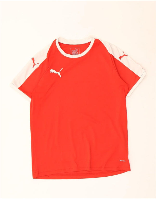 Camiseta Puma Meninos 13-14 Anos Vermelho Colorblock Poliéster