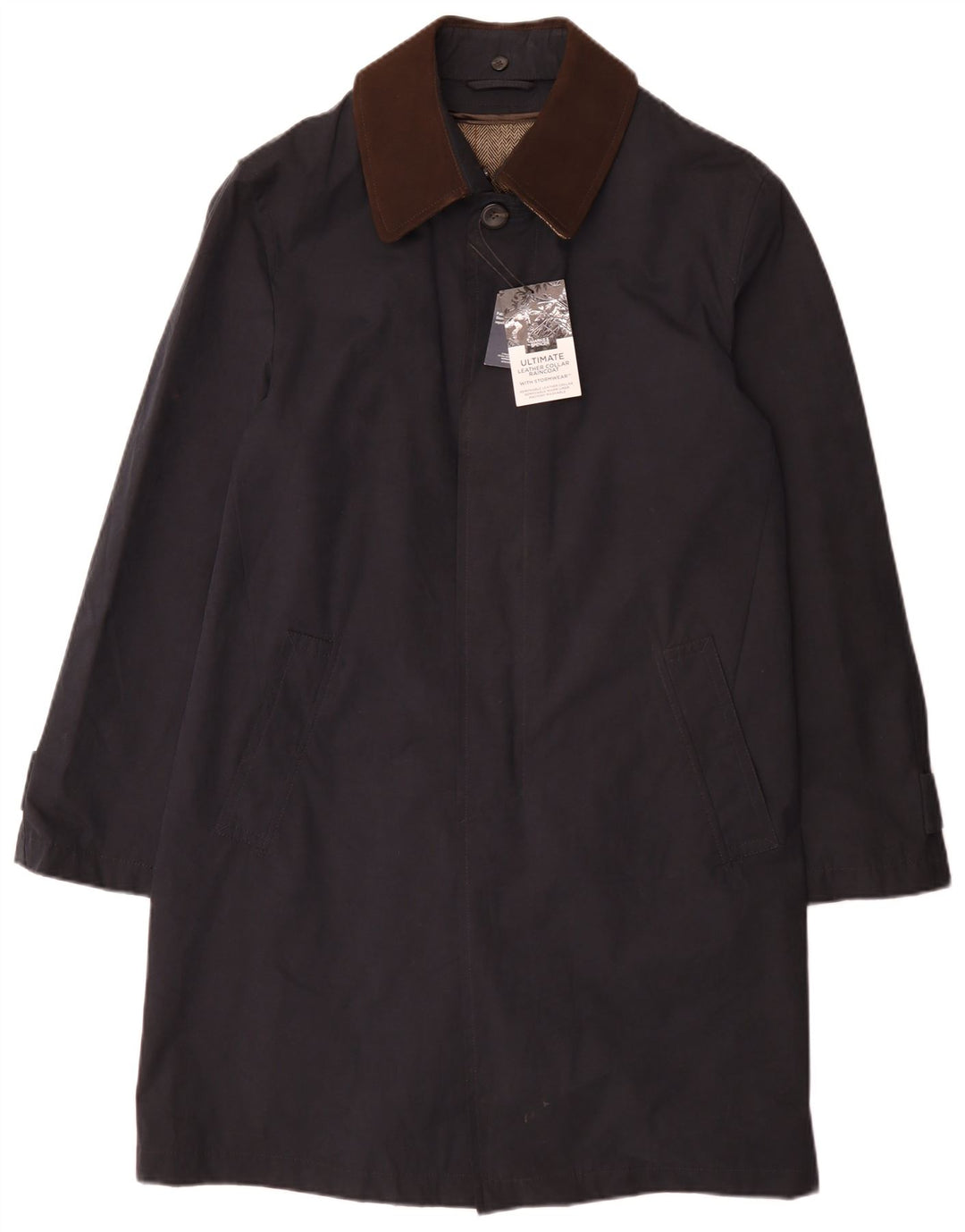 Casaco corta-vento masculino Marks & Spencer UK 36 pequeno azul marinho clássico